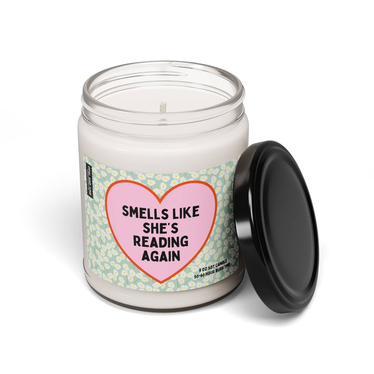 Smells Like She's Reading Again: Cute Bookish Soy Candle: Cinnamon Vanilla / 9oz