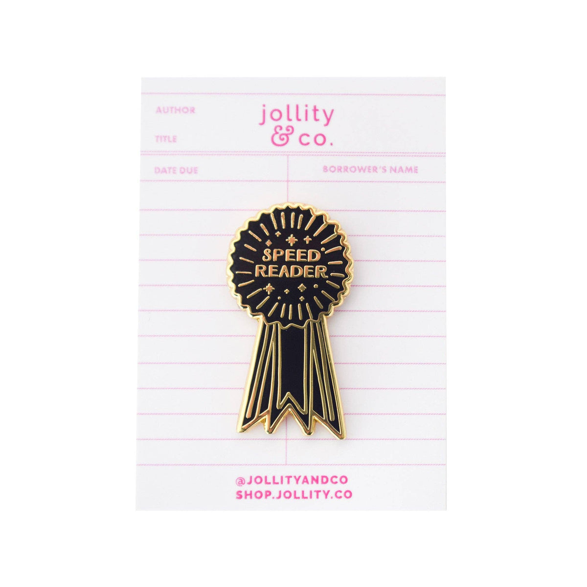 Speed Reader Prize Ribbon Enamel Pin