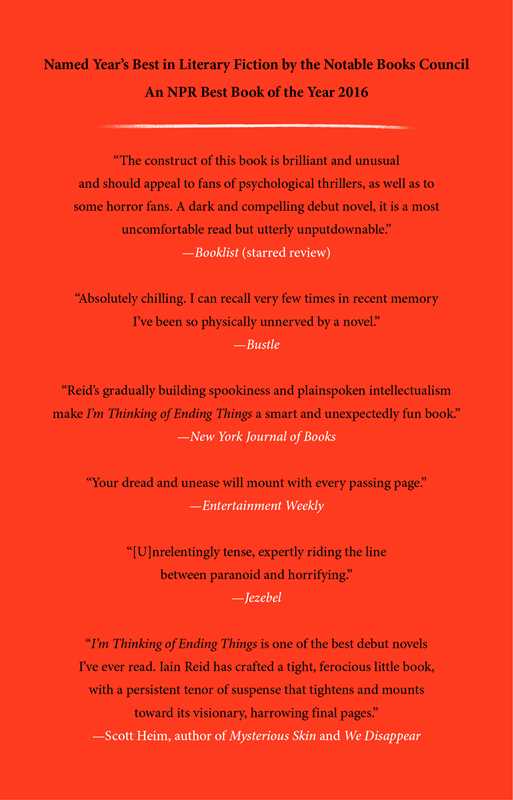 I'm Thinking of Ending Things by Iain Reid