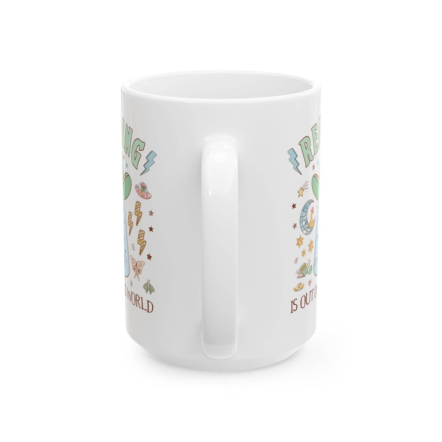 Reading is Out of This World: Funny Bookish Alien Mug: 15oz