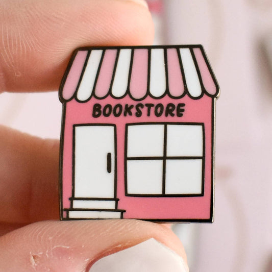 Bookstore Storefront Enamel Lapel Pin | 1-in