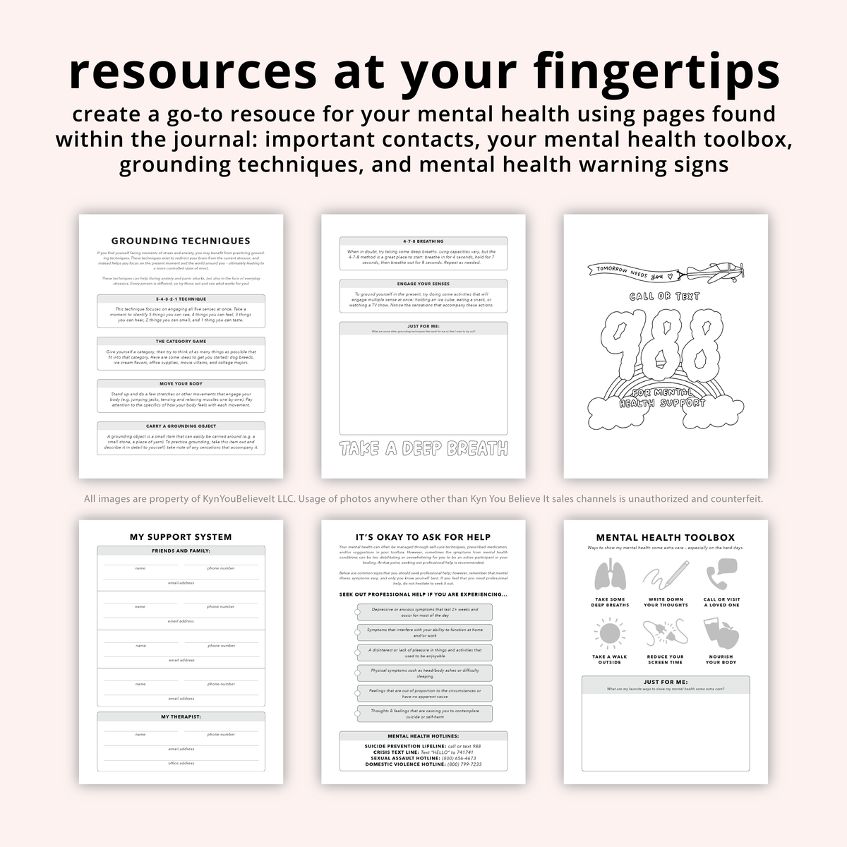 Don't Bottle It Up Emotions Mental Health Journal | Undated