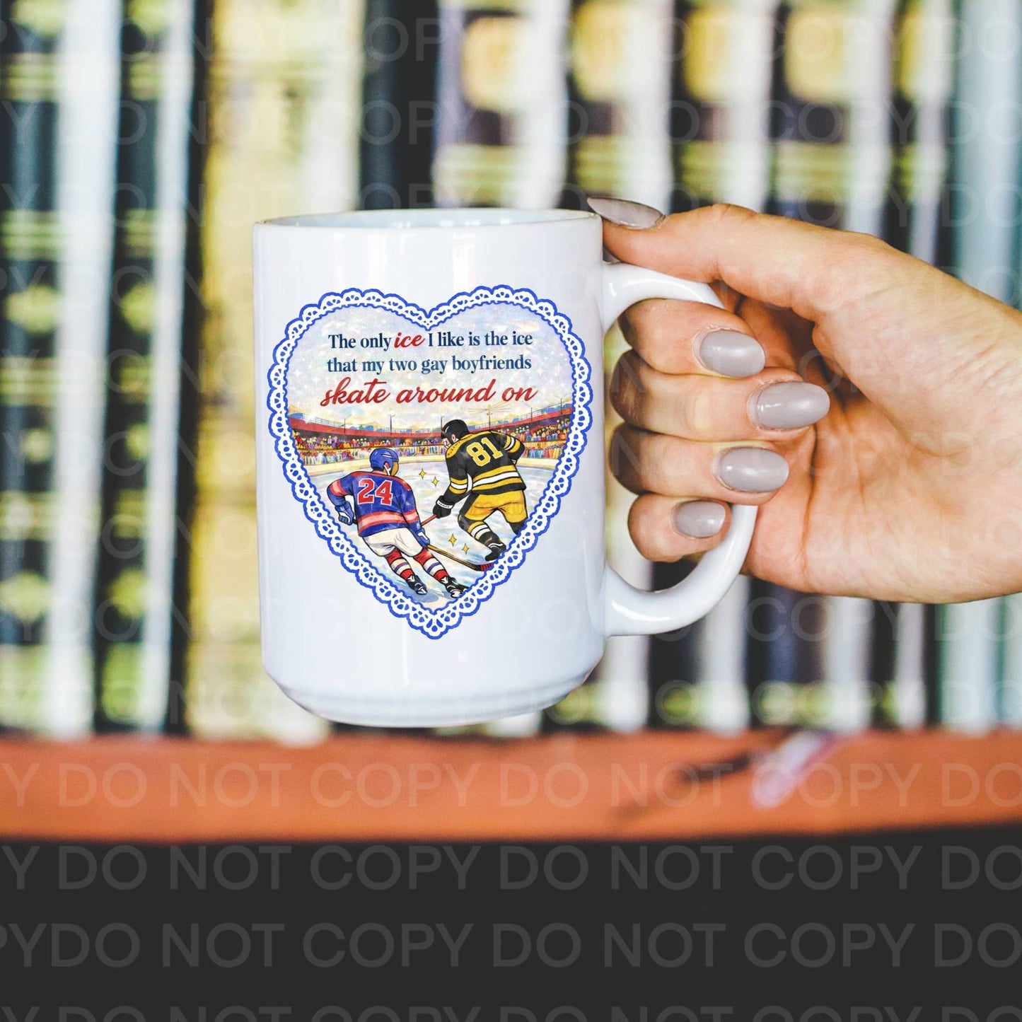 The Only Ice I Like, Hockey Romance, Bookish Mug: 11 oz
