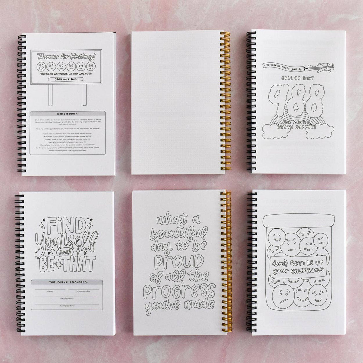Don't Bottle It Up Emotions Mental Health Journal | Undated