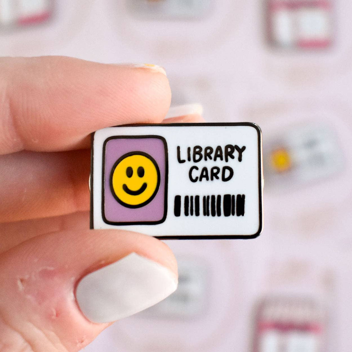Library Card Enamel Lapel Pin | 1-in
