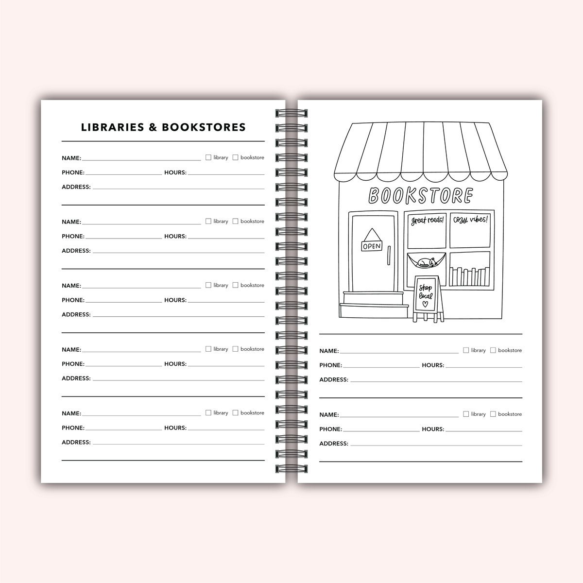 Sorry, I'm Booked Reading Log Journal | Book Review Tracker