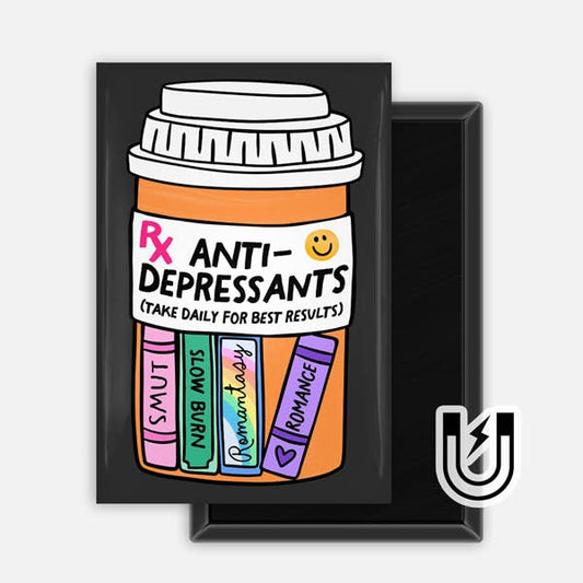 Books = Antidepressants Magnet  2x3"