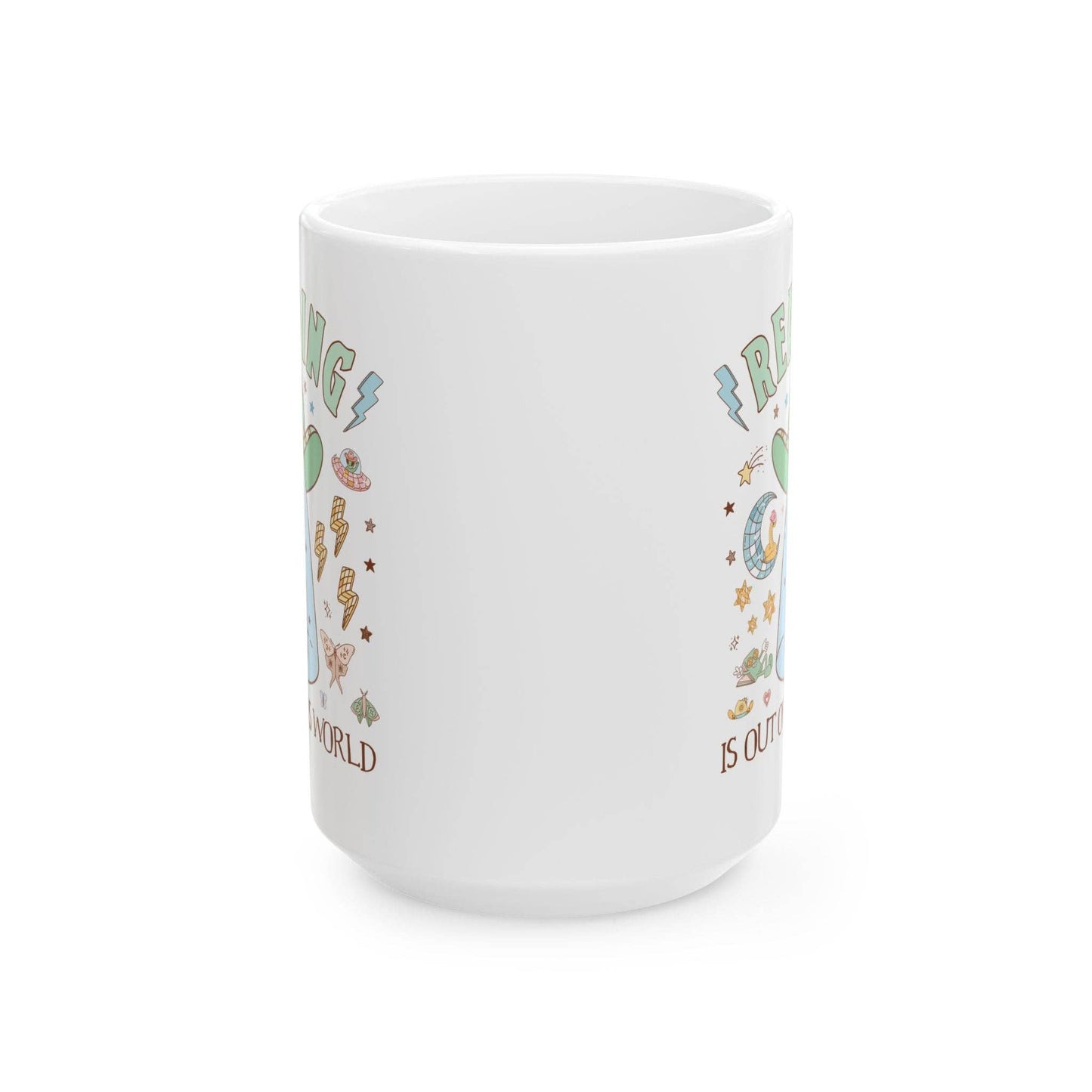 Reading is Out of This World: Funny Bookish Alien Mug: 15oz