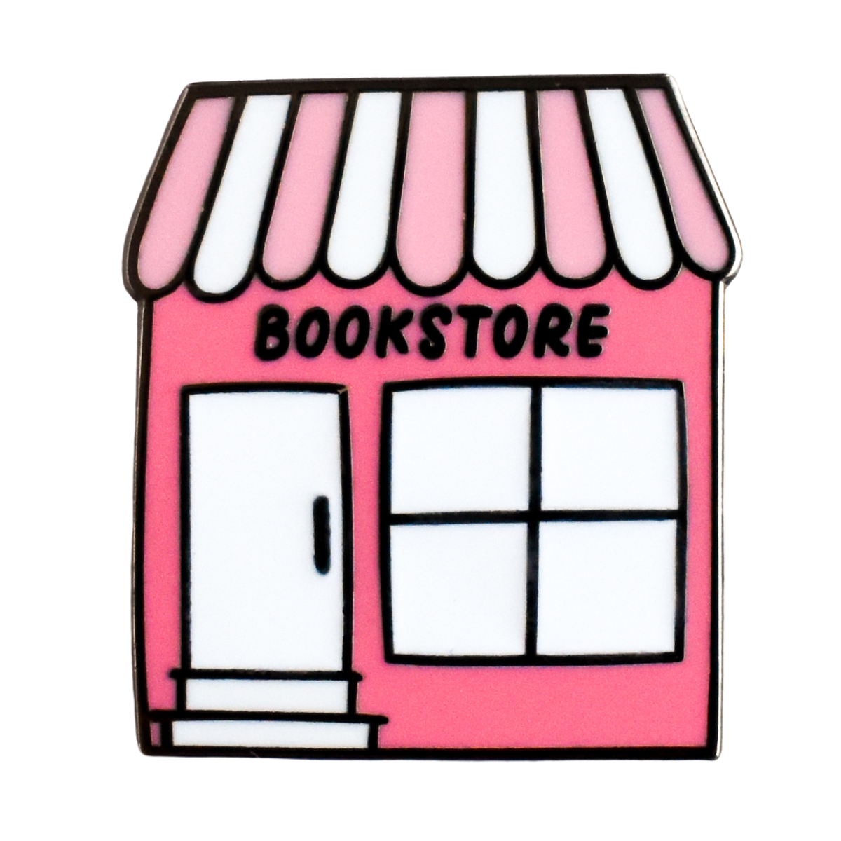 Bookstore Storefront Enamel Lapel Pin | 1-in