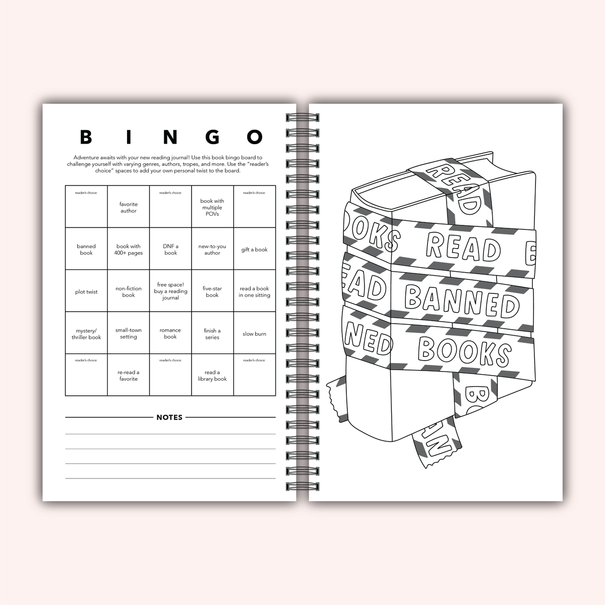 Sorry, I'm Booked Reading Log Journal | Book Review Tracker