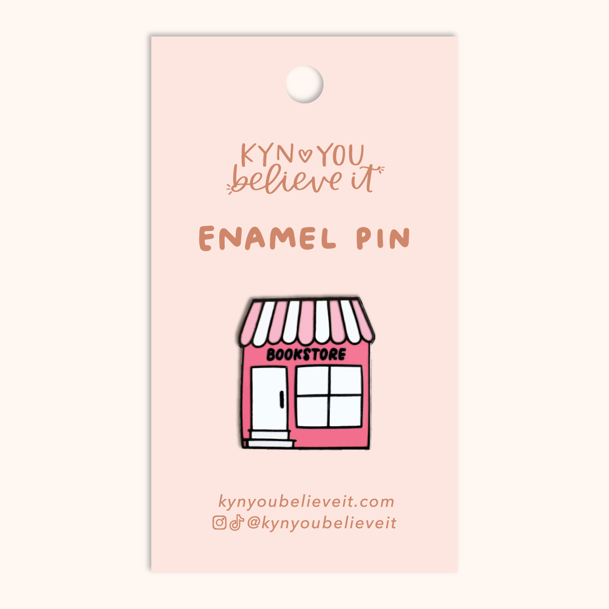 Bookstore Storefront Enamel Lapel Pin | 1-in