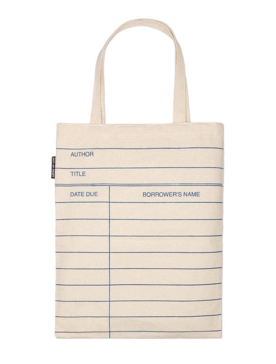 Library Card Natural Tote