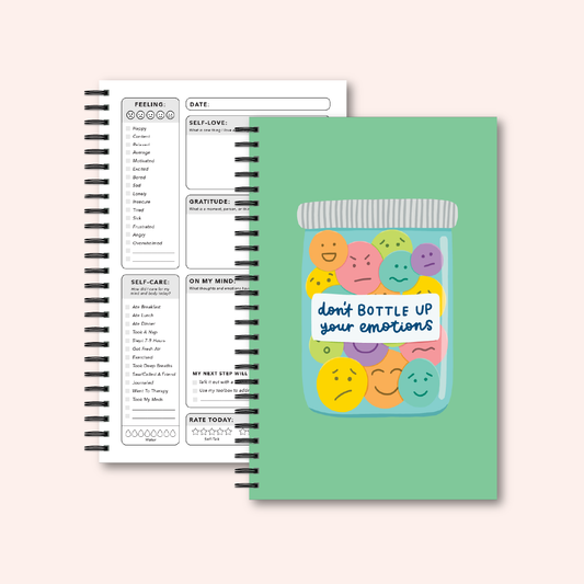 Don't Bottle It Up Emotions Mental Health Journal | Undated