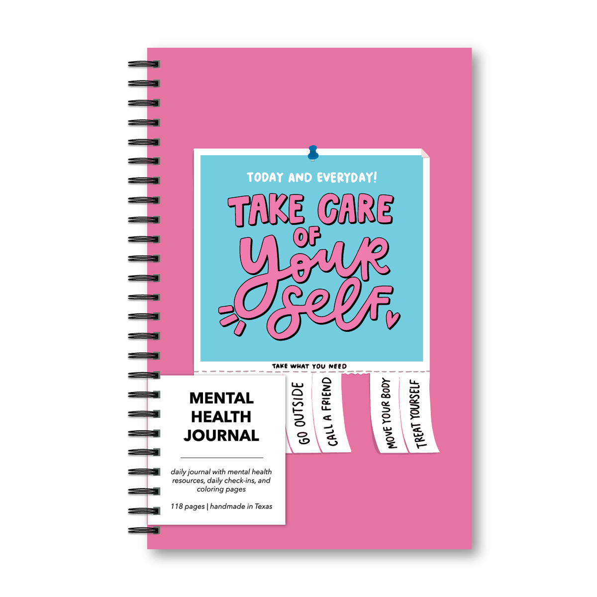 Take Care of Yourself Mental Health Journal | Undated