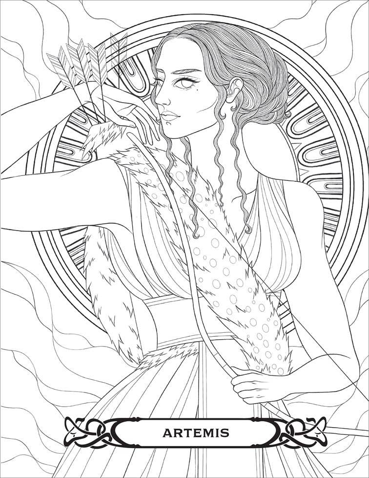 Badass Women of Greek Mythology Coloring Book