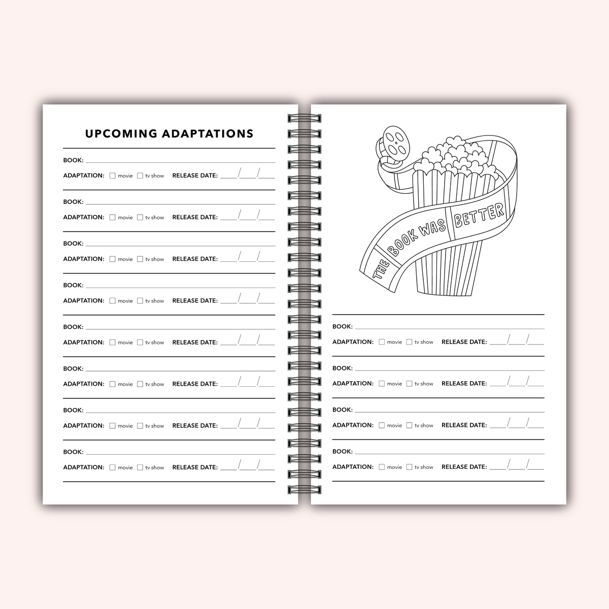 Sorry, I'm Booked Reading Log Journal | Book Review Tracker