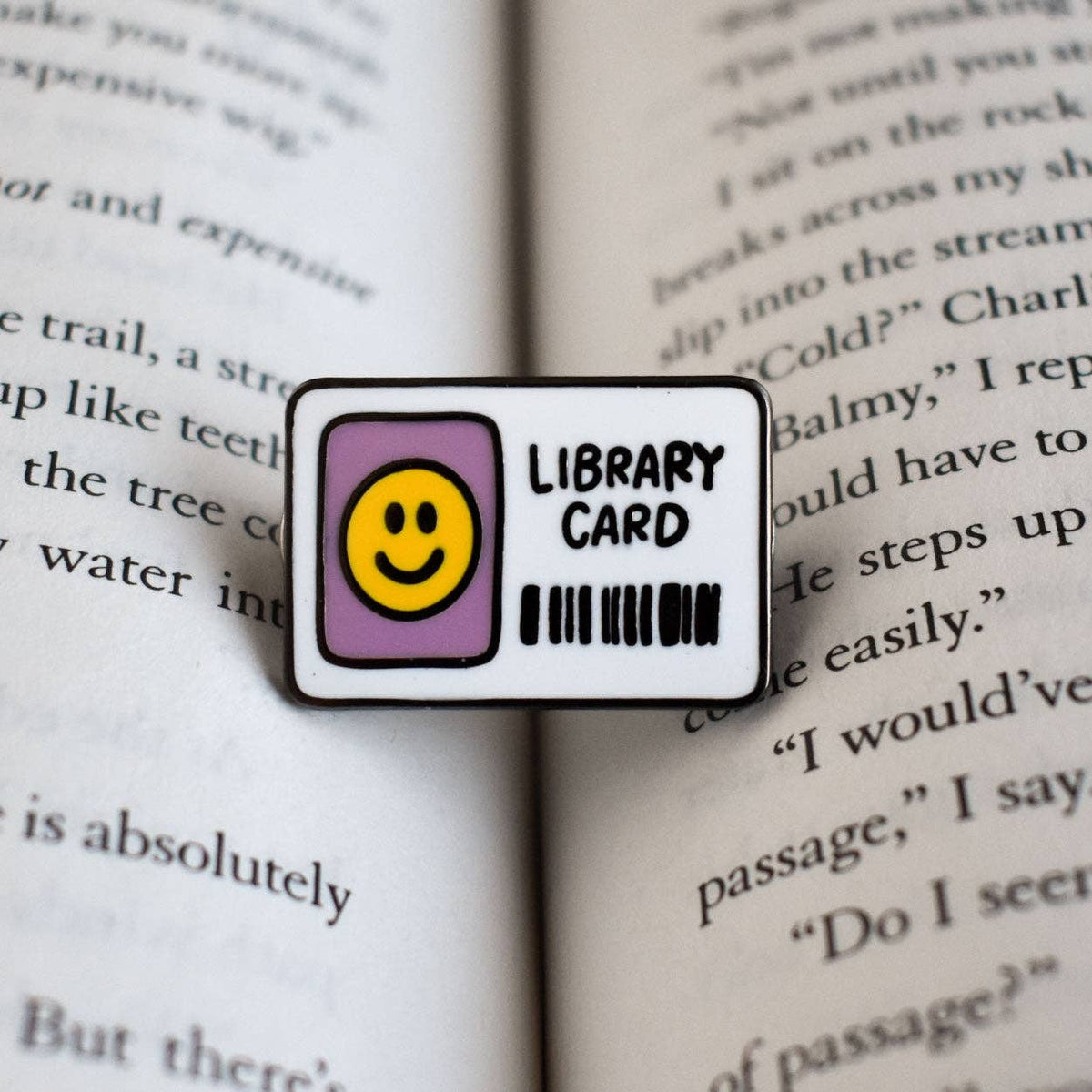 Library Card Enamel Lapel Pin | 1-in