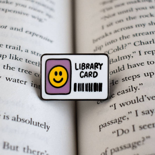 Library Card Enamel Lapel Pin | 1-in